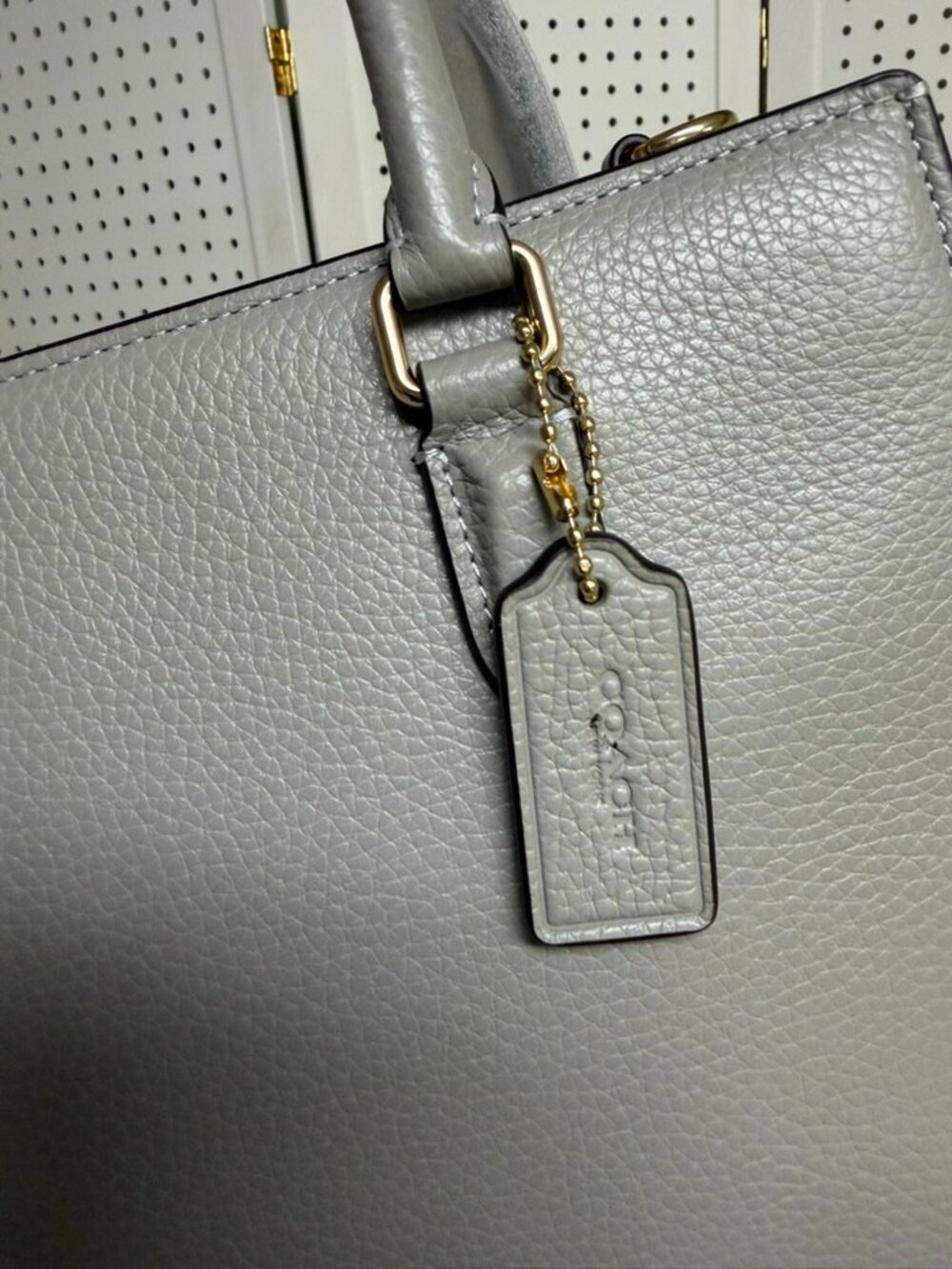 Coach Maggie Small Tote Bag Crossbody Handbag Dove Gray Gold Everyday NWT - Picture 15 of 15